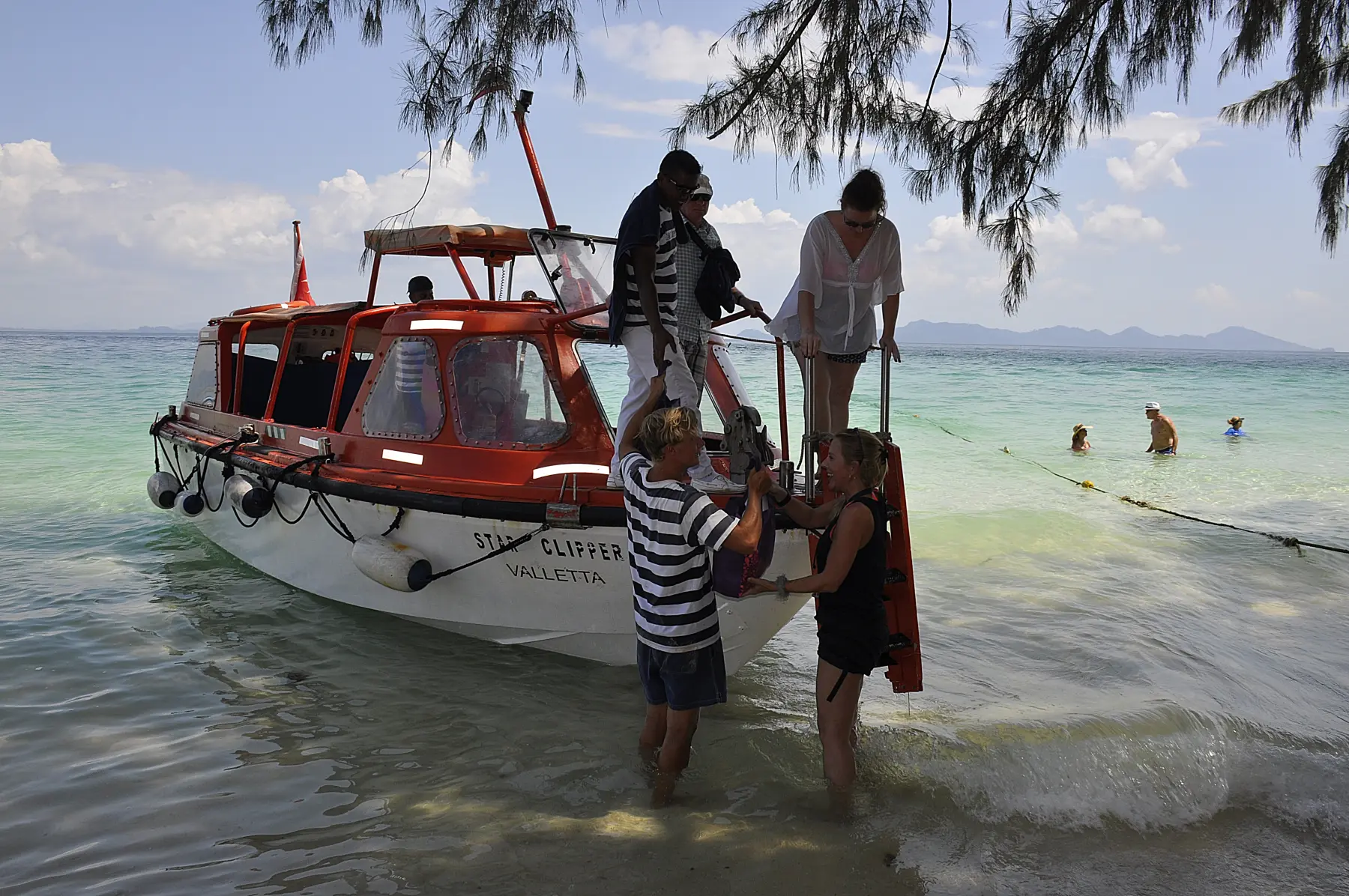 Strandfahrt im Boot